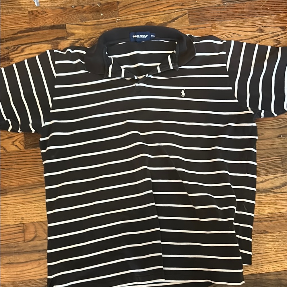 Polo by Ralph Lauren Black and White Striped Polo Shirt